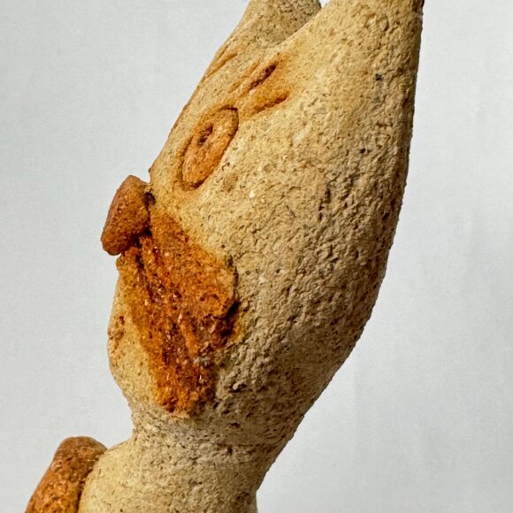 Handcrafted Rustic Ceramic Cat Figurine By Loja Do Oeste Portugal - Picture 9 of 16